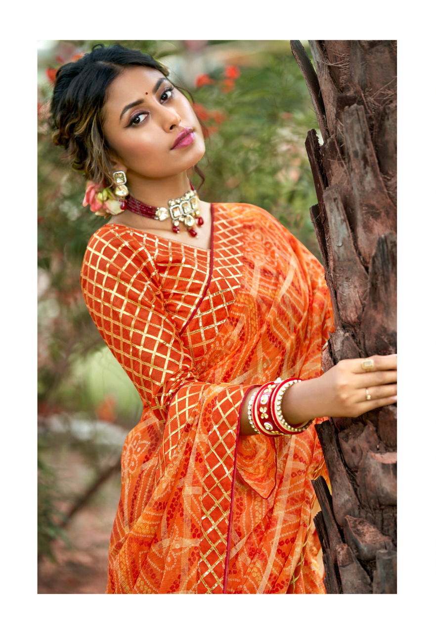 Kasvi Vaishnavi New Stylish Festive Wear Chiffon Designer Saree Collection